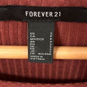 Forever 21 long sleeve maroon shirt